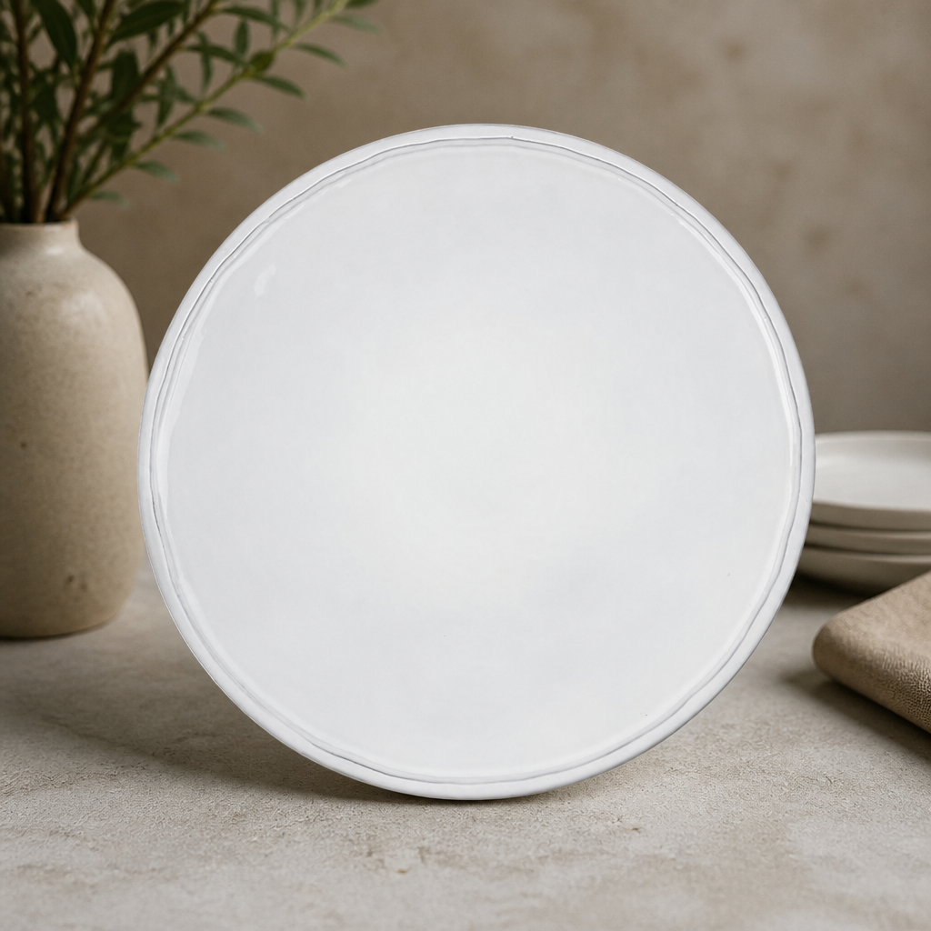 Commercial Raw Recycled Clay Coupe Plates 280mm - 6 Pack