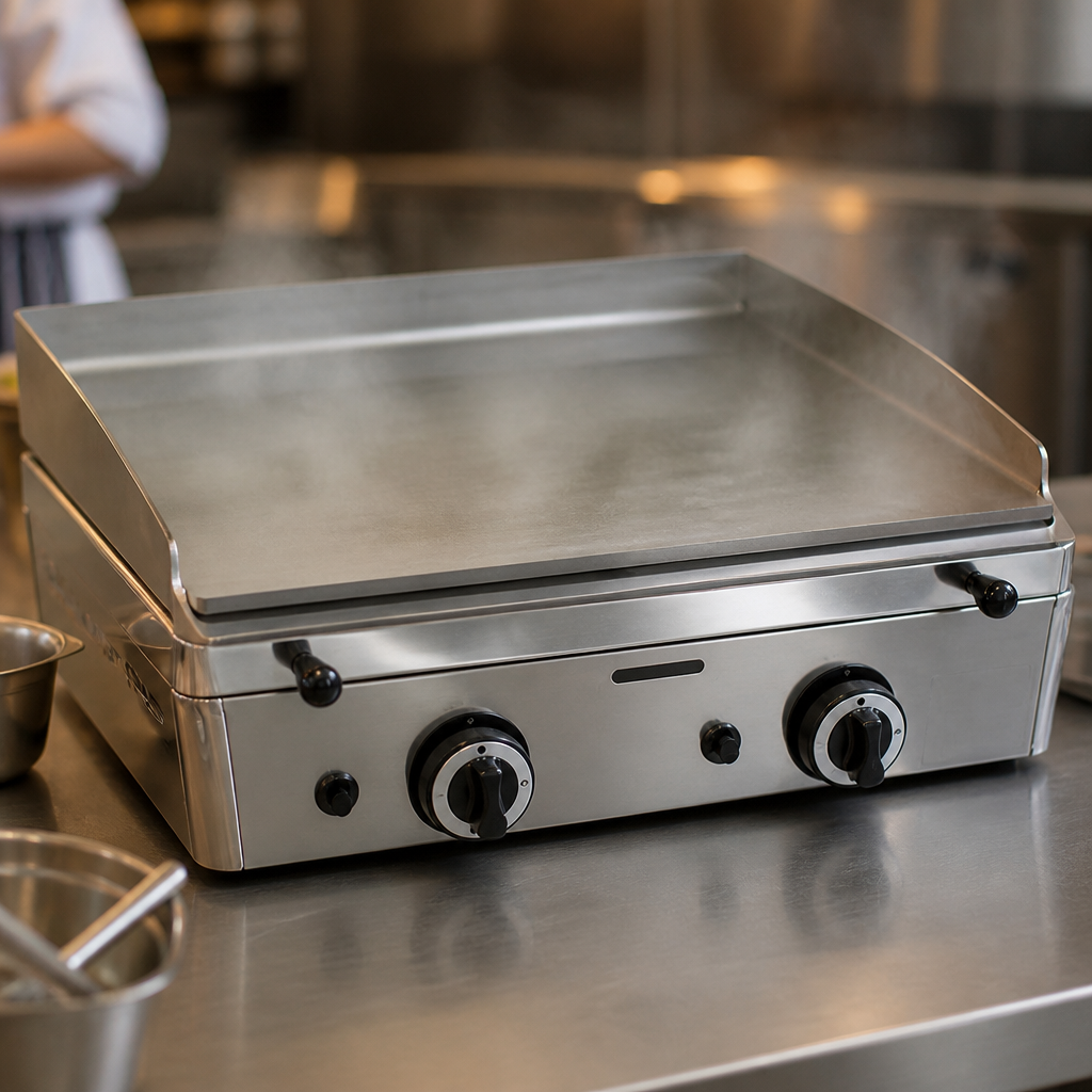 Commercial LPG Gas Griddle 583 x 395mm Stainless Steel 5.5kW