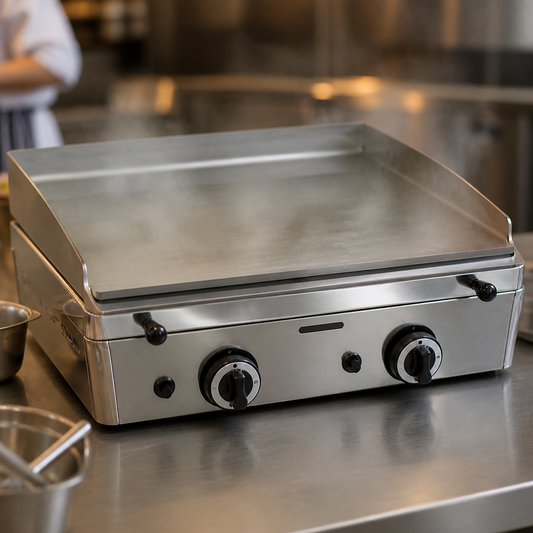 Commercial LPG Gas Griddle 583 x 395mm Stainless Steel 5.5kW