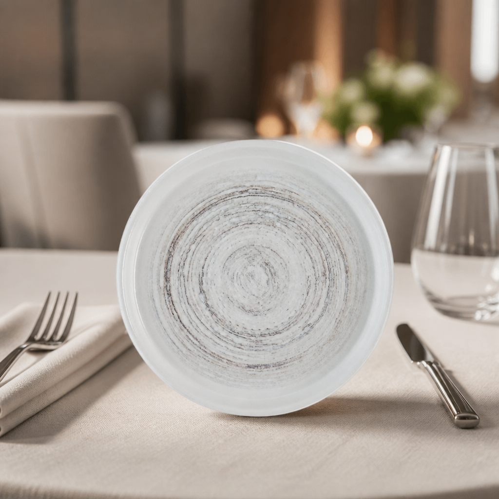 Commercial Walled Plates 160mm Super Vitrified Ceramic 6 Pack