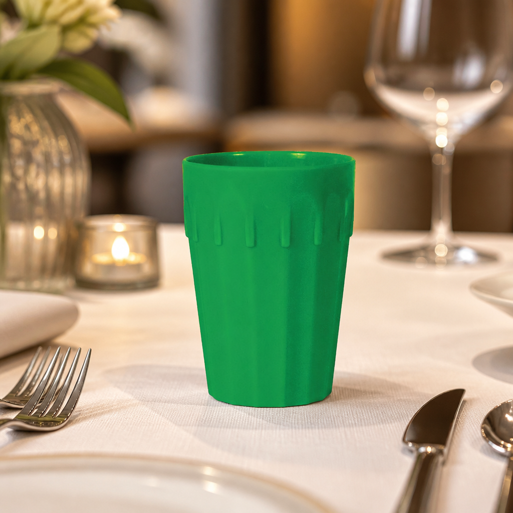 Commercial Polypropylene Tumblers 141.3ml Green 12 Pack