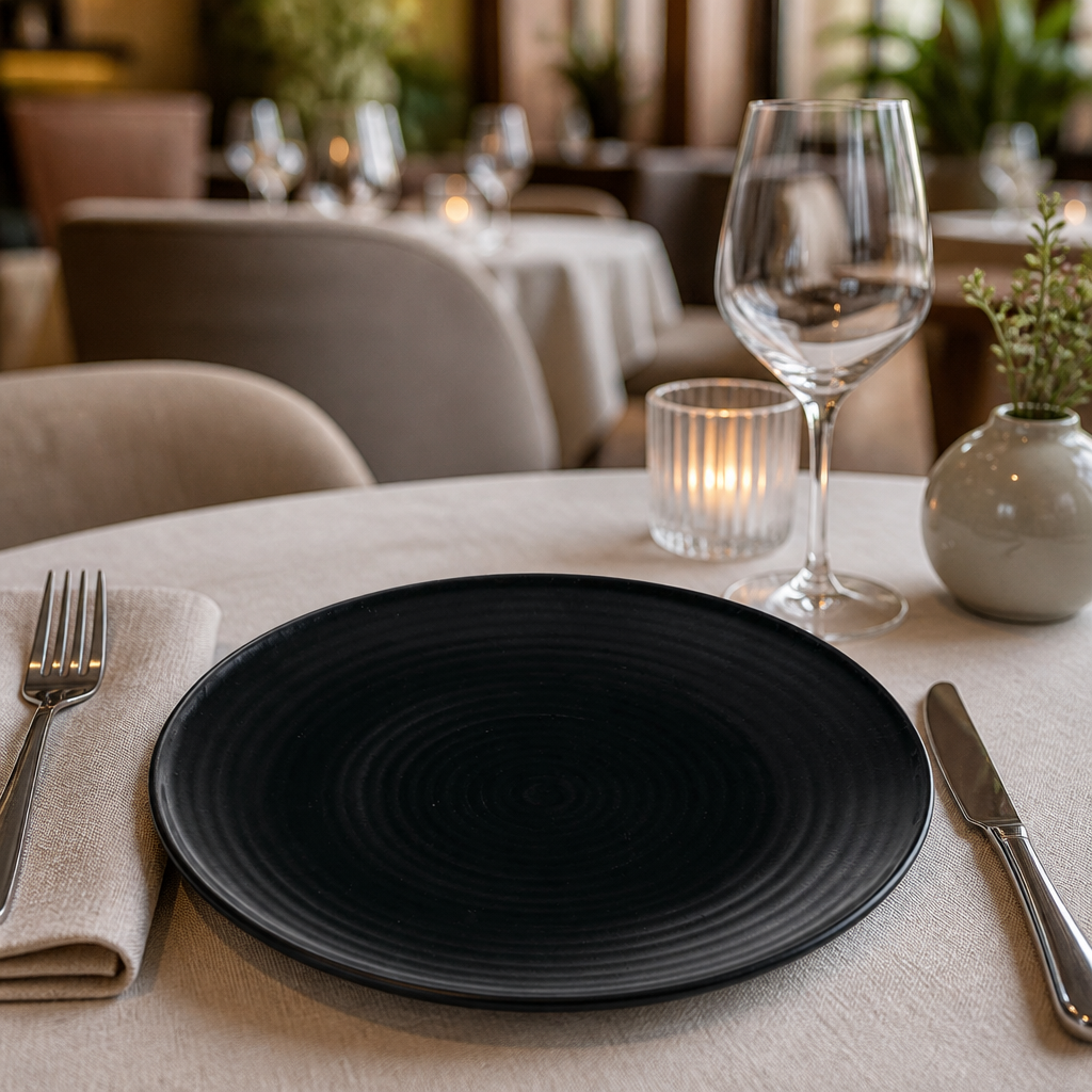 Commercial Vitrified Stoneware Coupe Plates 228mm - 6 Pack