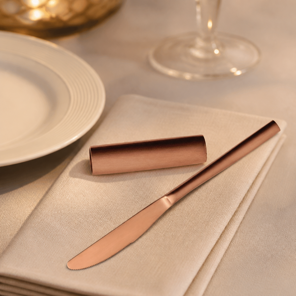Commercial Copper Dessert Knives Set of 12 for Dining Use