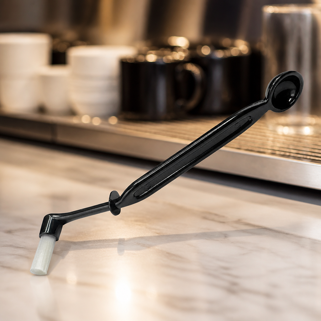 Group Head Cleaning Brush with 3g Dosing Scoop for Coffee Machines