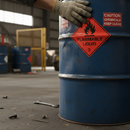 Professional Flammable Liquid Hazard Warning Labels - 250 Labels Per Roll with Strong Adhesive for Safe Packaging and Shipping