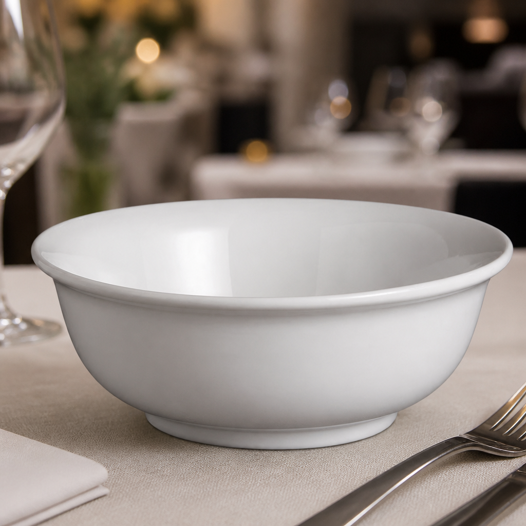 Set of 6 commercial 200mm porcelain ramen bowls