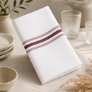 Commercial Fabric Napkins Burgundy Stripe 10 Pack 457x559mm