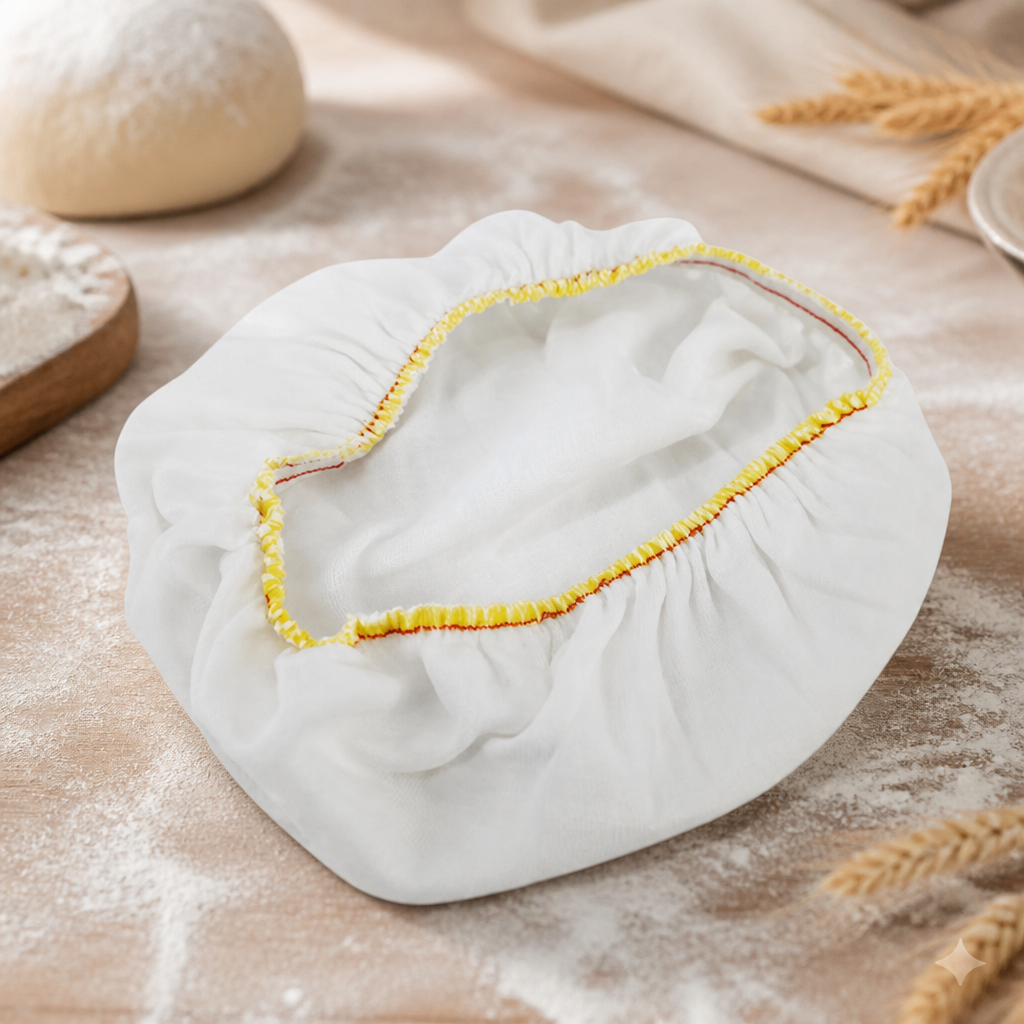 Commercial Round Banneton Cover - Breathable Cotton 175mm