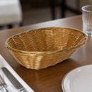 Commercial Poly Wicker Oval Food Baskets Set of 6