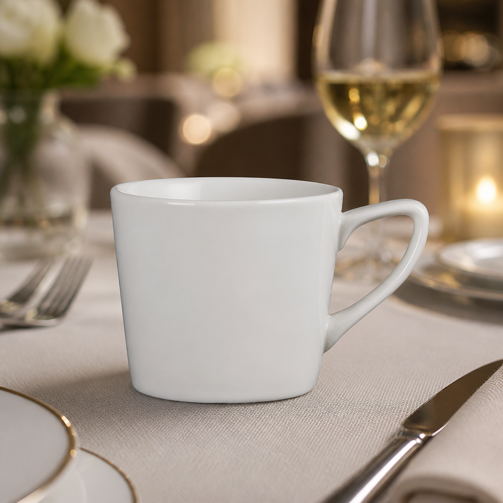 200ml Commercial Porcelain Low Tea Cups - 12 Pack