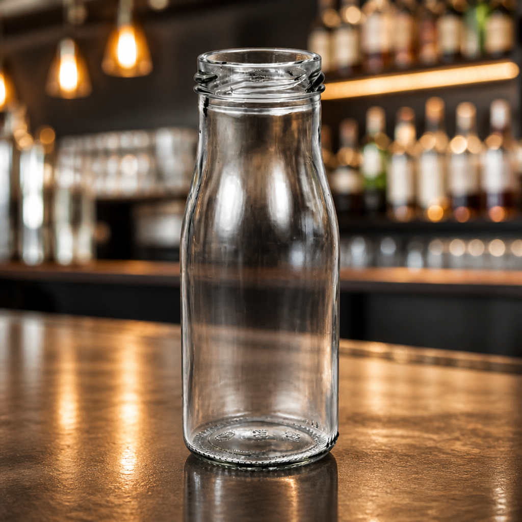 Commercial Mini Milk Bottles 155ml Pack of 18 for Catering