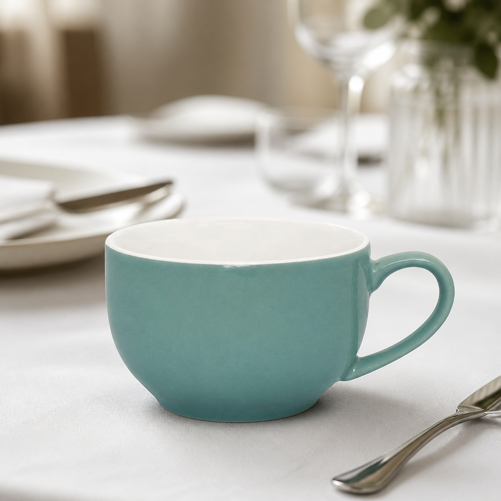 Commercial Coffee Cups Aqua 230ml Durable 12 Pack