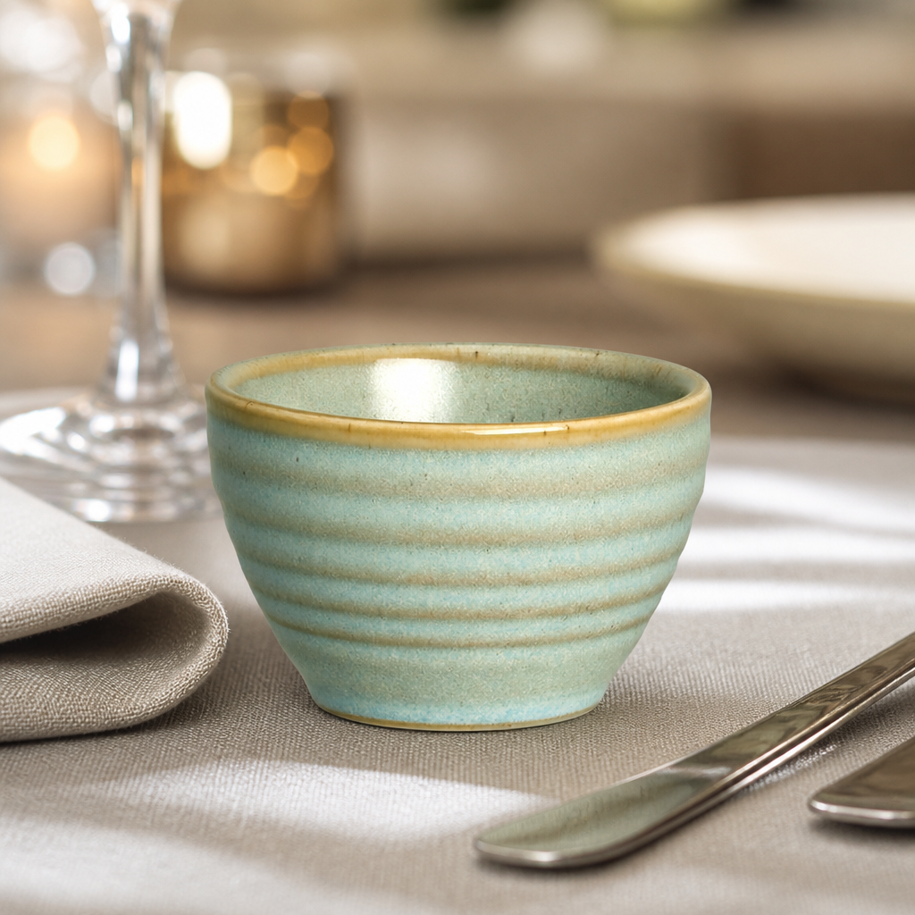 Commercial Dipper Bowls 74ml Vitrified Stoneware 12 Pack