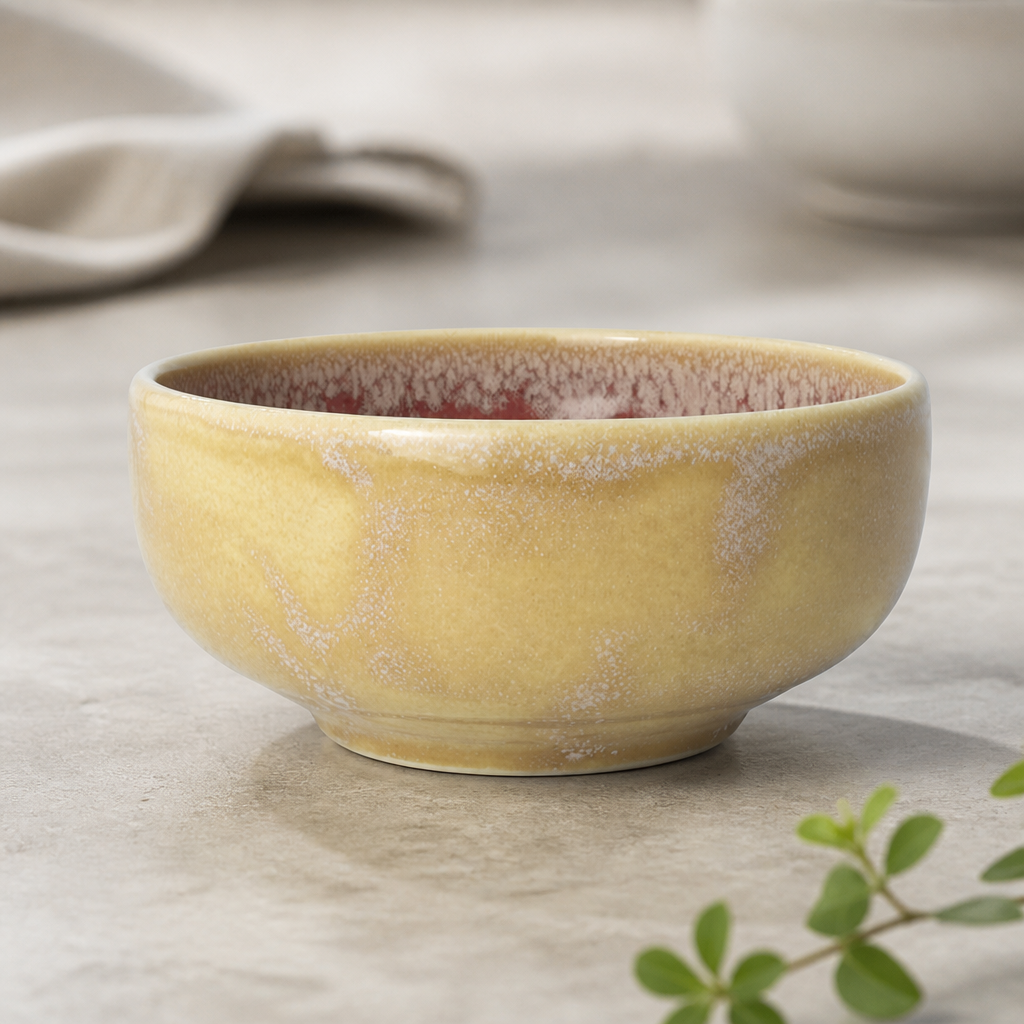 Commercial Rose Quartz Bowls 135mm 12 Pack Vesuvius Style