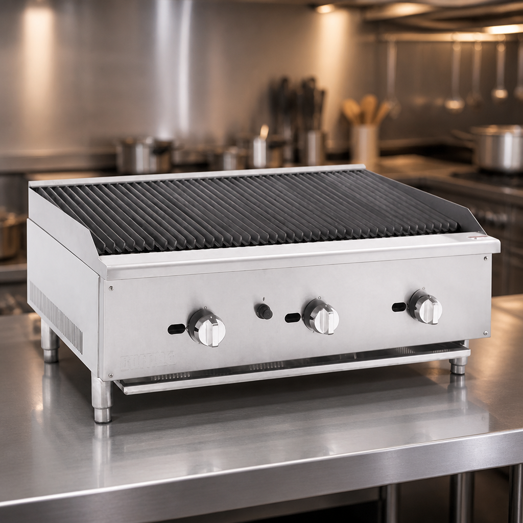Commercial Countertop Gas Chargrill 900mm for busy kitchens
