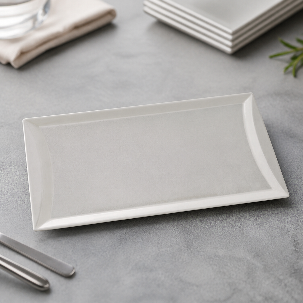 Crushed Velvet Pearl Rectangle Trays 320x160mm 6 Pack