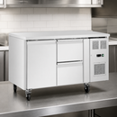 Commercial Counter Fridge 314Ltr 1 Door 2 Drawer Stainless Steel