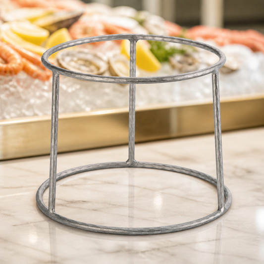 Large Commercial Seafood Tower Stand Vintage Steel 195x155mm