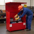 Premium Heavy Duty Storage Chest for Hazardous Goods with Fire Resistance, Safety Lock, and Ventilation Features
