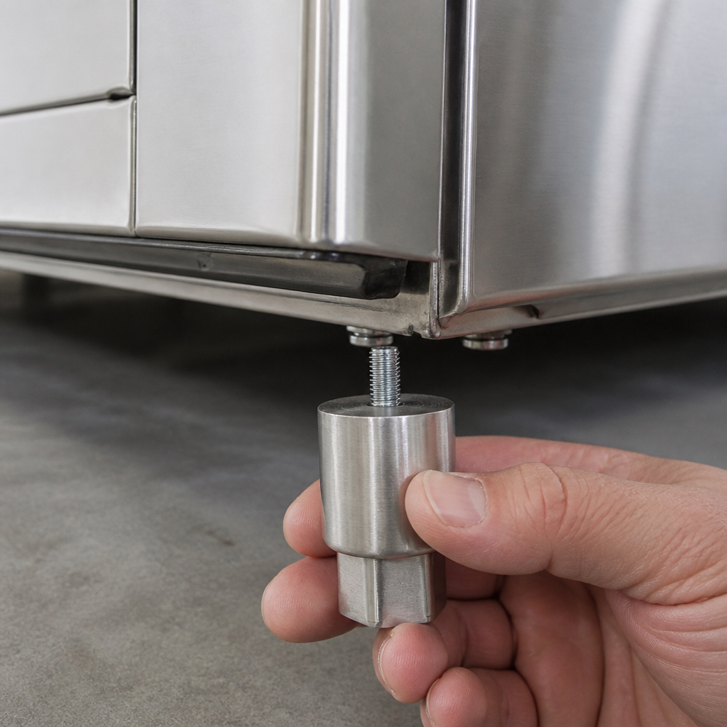 Commercial Adjustable Feet Set for Food Warmers - 4 Pack