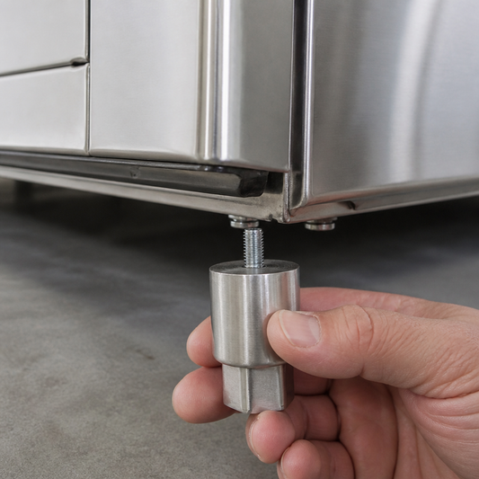Commercial Adjustable Feet Set for Food Warmers - 4 Pack