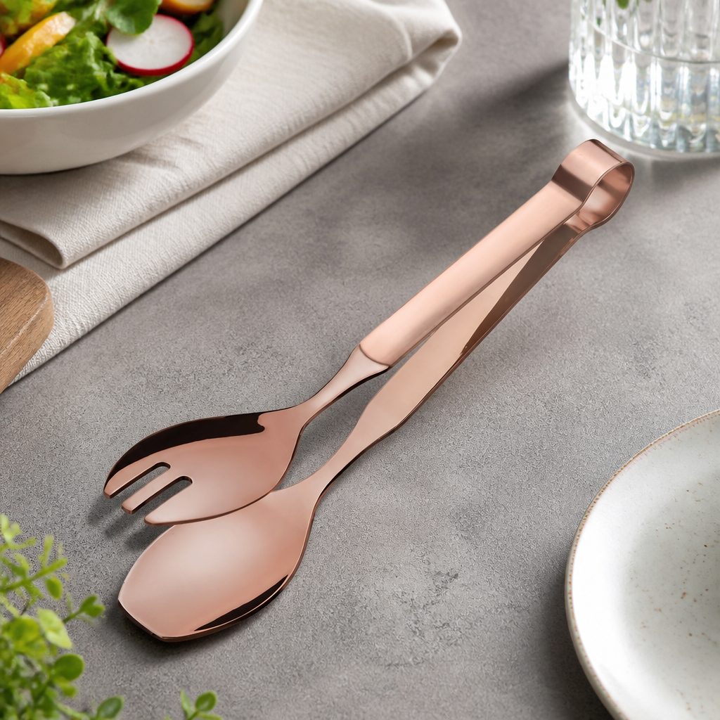 Commercial Serving Tongs Copper Finish - 6 Pack