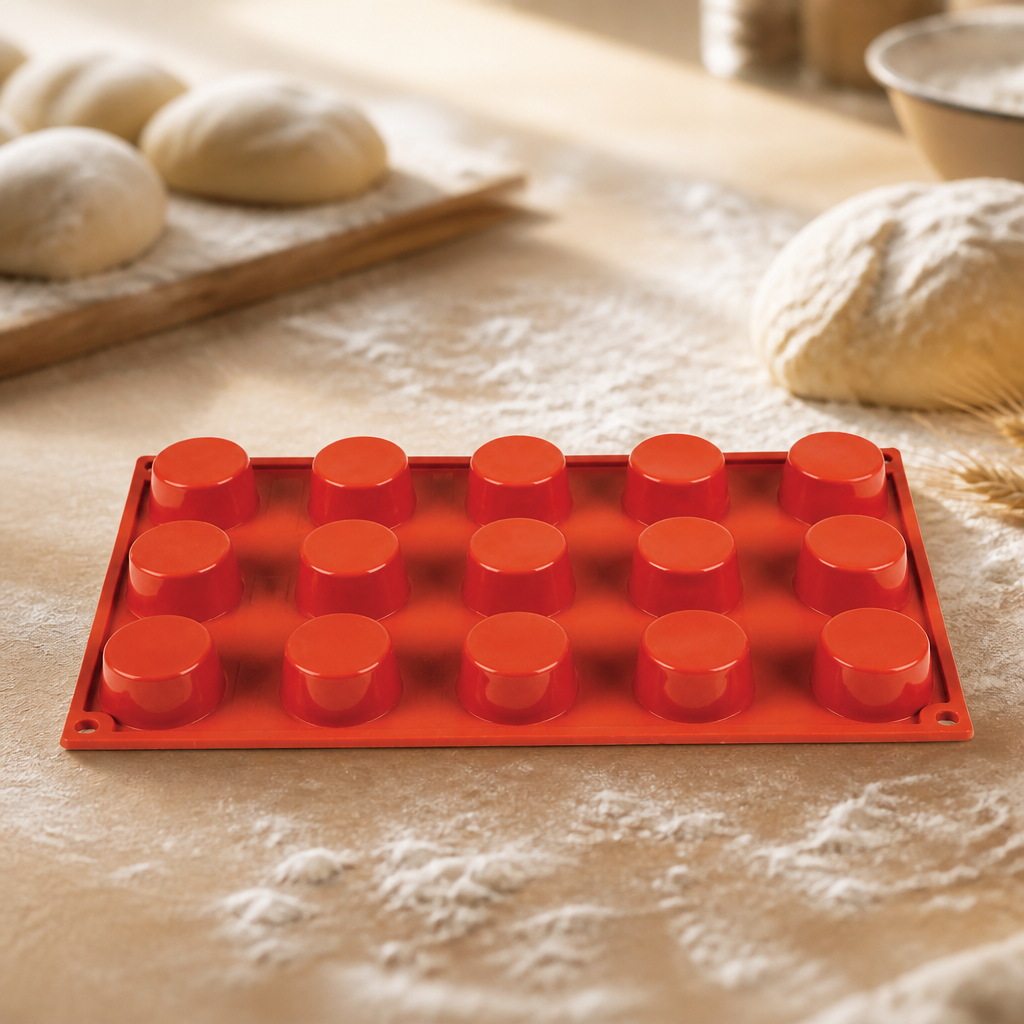 Commercial Silicone Petit Four Mould 15 Cup Non-Stick