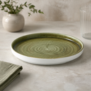 Commercial Stonecast Plume Walled Plates Green 220mm 6 Pack