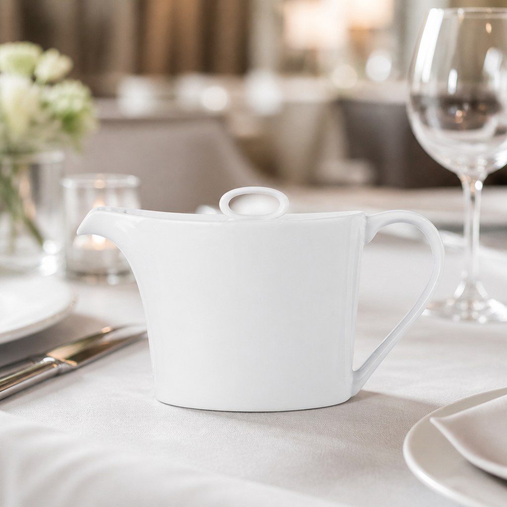 Commercial 710ml Porcelain Teapots for Catering 6 Pack