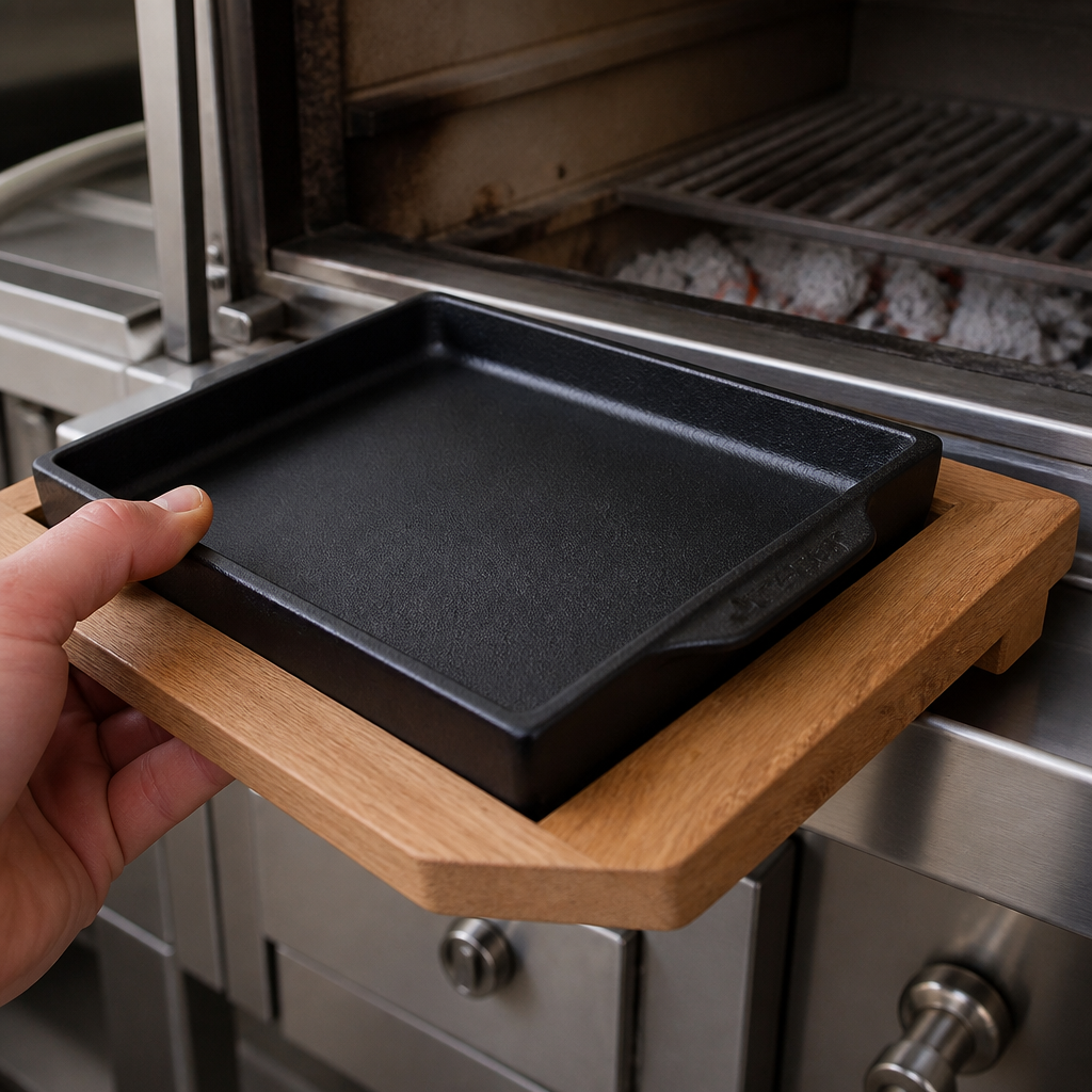 Wooden trivet 320x220mm for commercial charcoal ovens