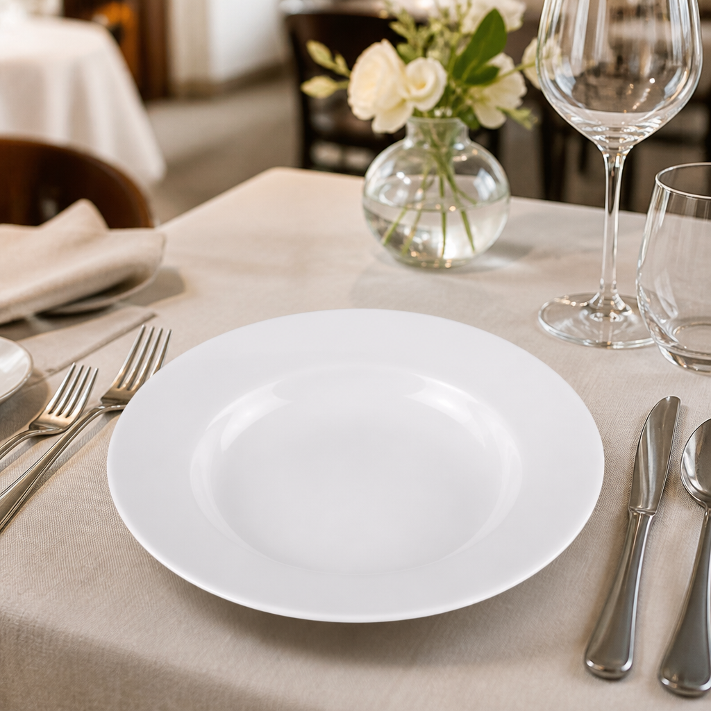 Commercial Classic Porcelain Soup Plates 235mm 12 Pack