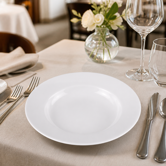 Commercial Classic Porcelain Soup Plates 235mm 12 Pack