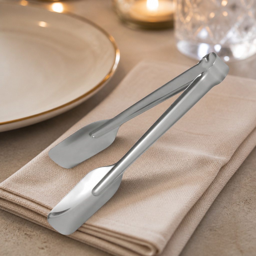 Pack of 10 Commercial Cake Tongs 240mm Stainless Steel