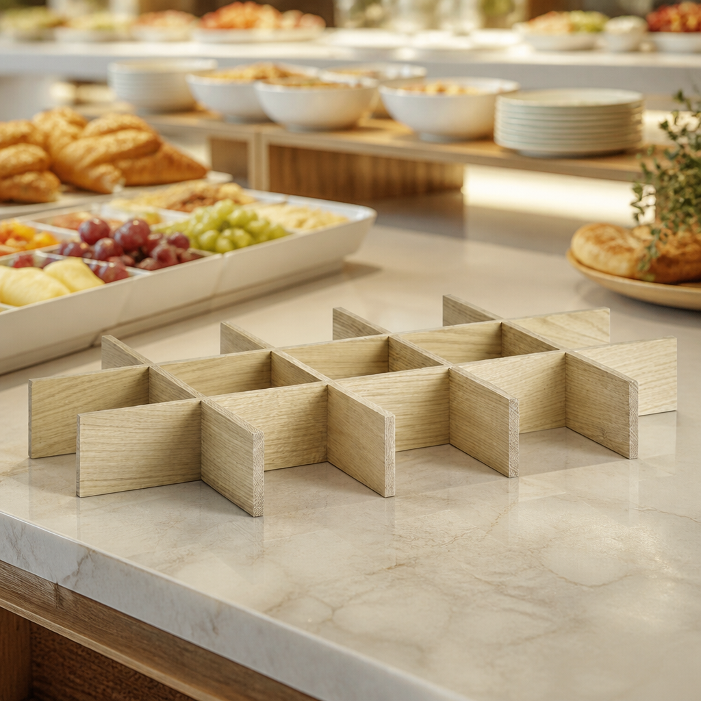 Commercial wooden insert for GN 1/1 box 505x300x60mm