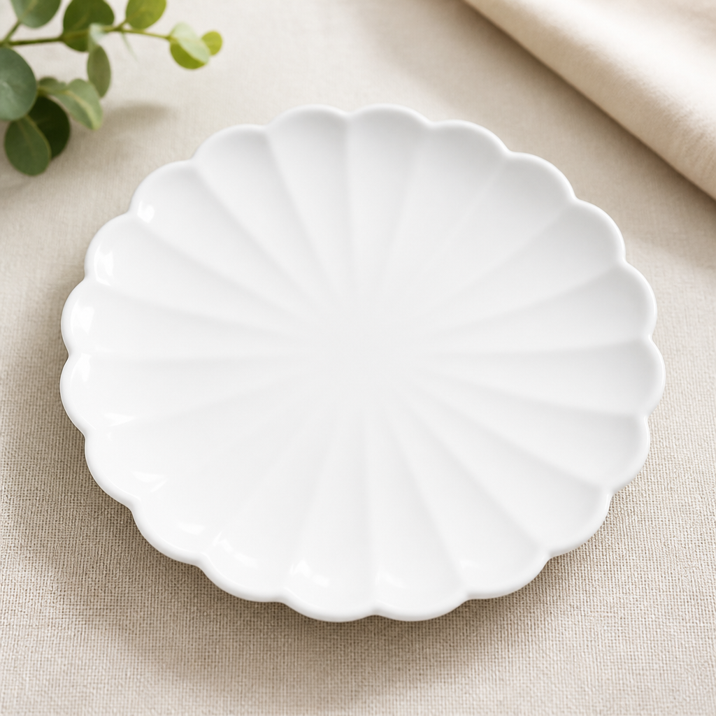 Commercial Scalloped Starter Plates 175mm 6 Pack