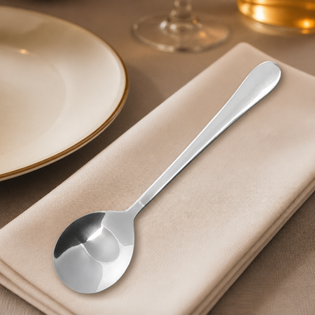 175mm stainless steel commercial soup spoons 12 pack
