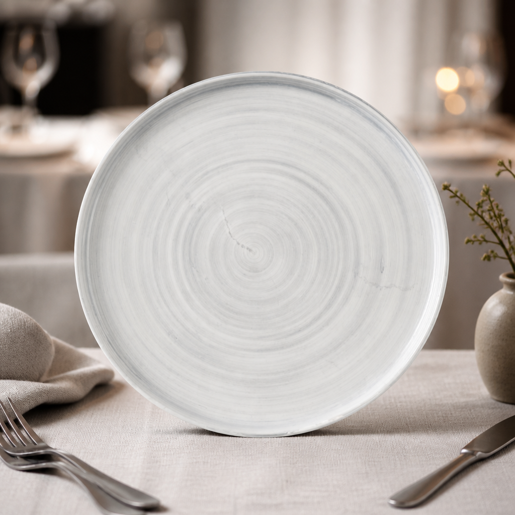 Commercial Walled Plates 280mm Grey 6 Pack