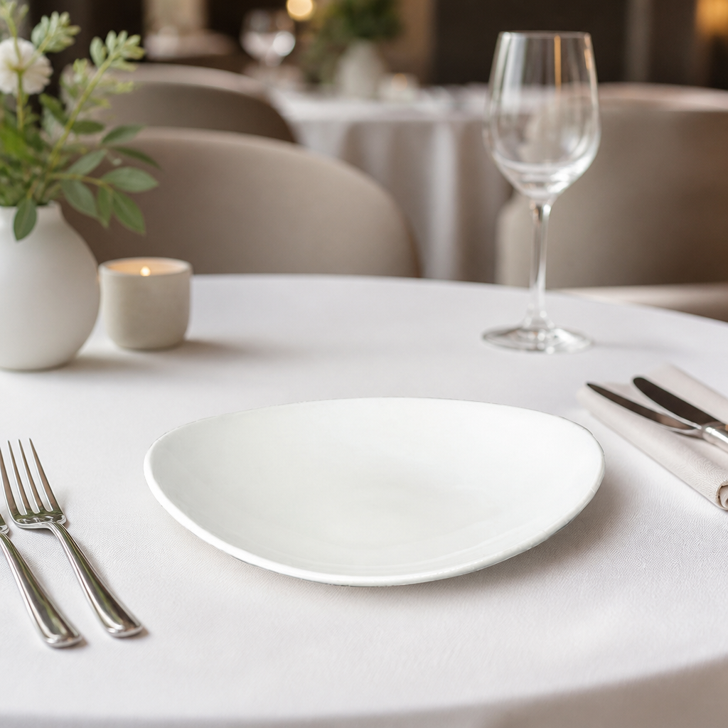 Commercial Oval Coupe Plates 270mm Porcelain 12 Pack
