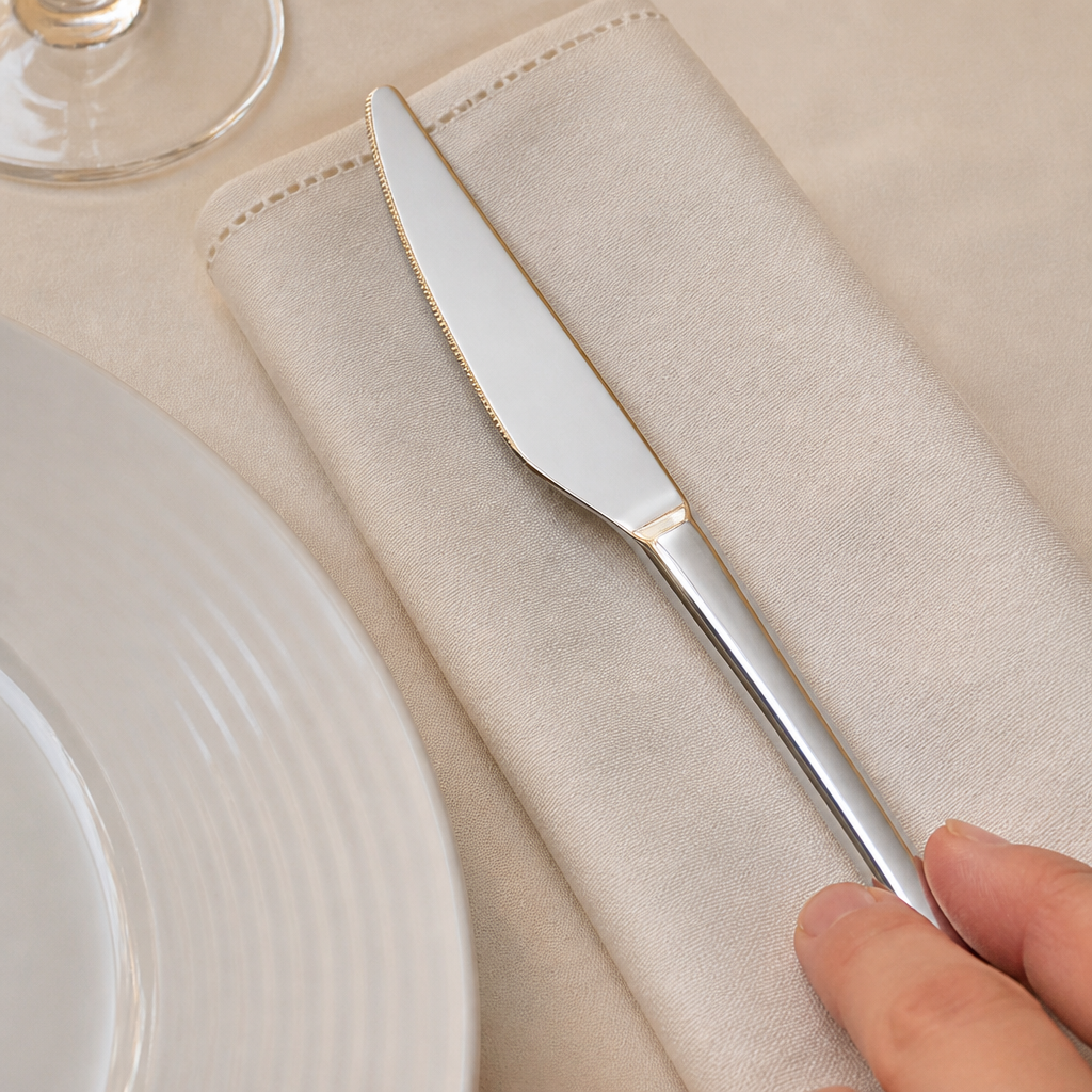 Commercial 18/10 stainless steel table knife set 12 pack