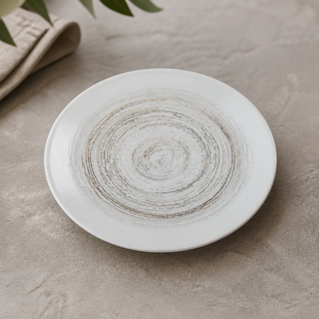 Elements Dune coupe plates 165mm dishwasher safe 12 pack