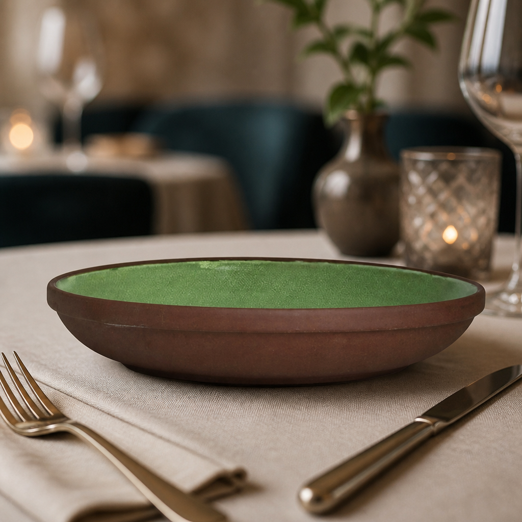 Commercial Spice Deep Plates 220mm 852ml Green 12 Pack