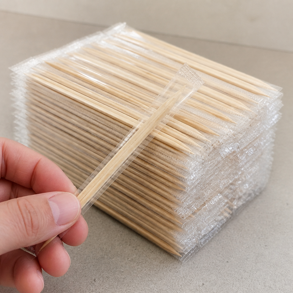 1000 pack of biodegradable bamboo toothpicks
