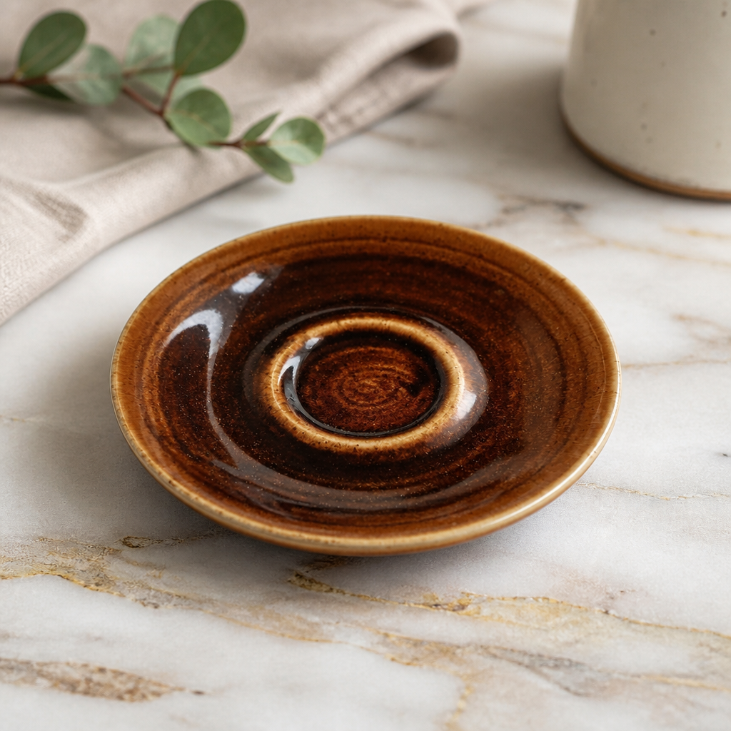 Commercial Cappuccino Saucers 158ml Vintage Copper 12 Pack