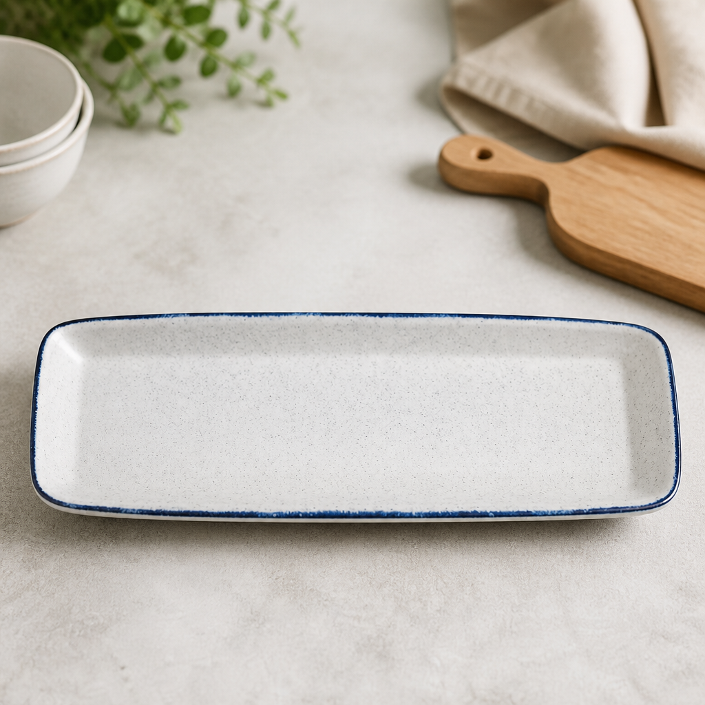 Commercial Rectangular Baking Dishes 3Ltr Indigo Blue 2 Pack