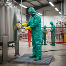 Premium Heavy Duty Boilersuit with Hood, Elasticated Wrists, and Double Storm Facing for Enhanced Protection in Industrial Settings