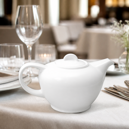 Commercial 1L Teapot Fine China Set of 6 for Catering