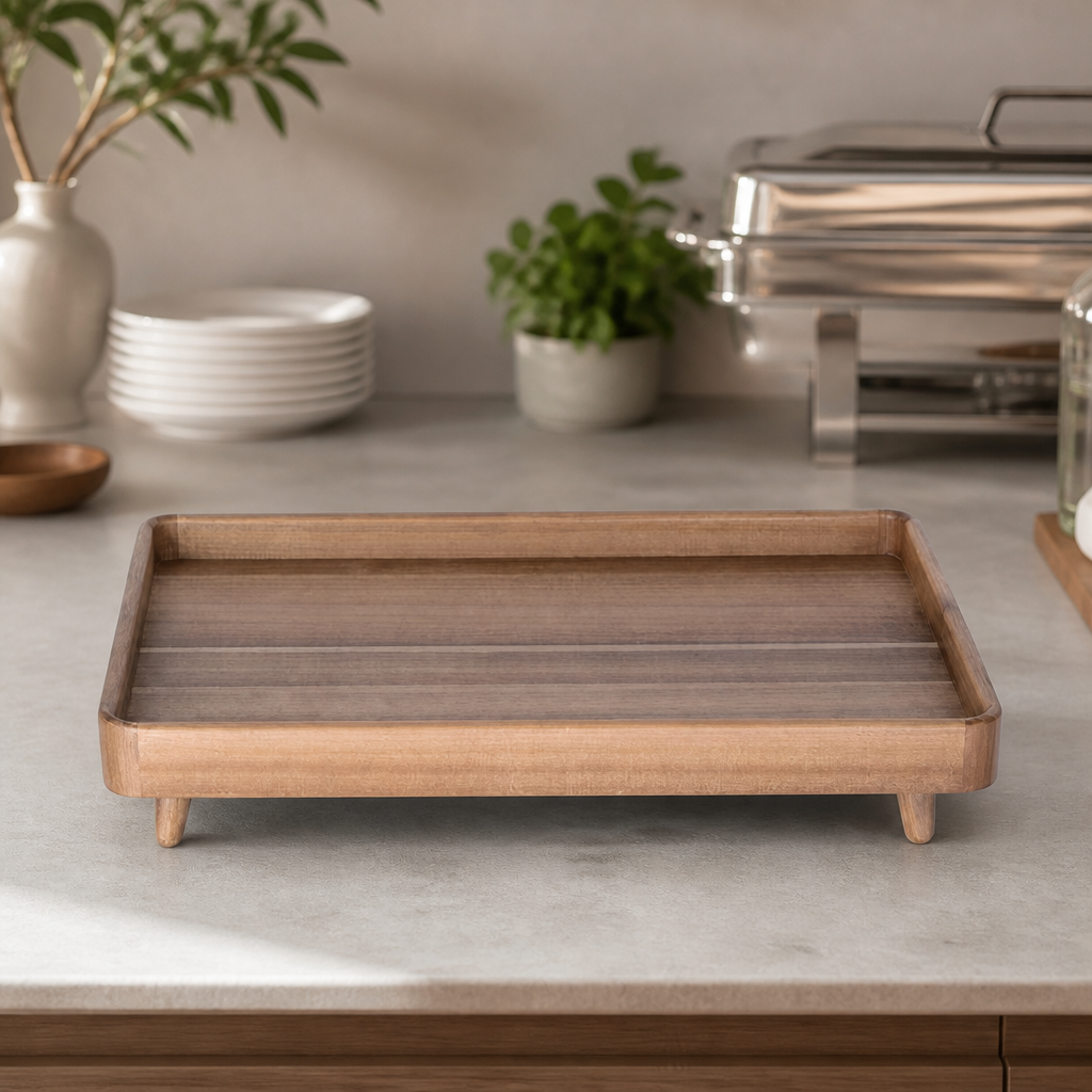 Commercial Acacia Standing Tray 1/1GN FSC Certified Wood