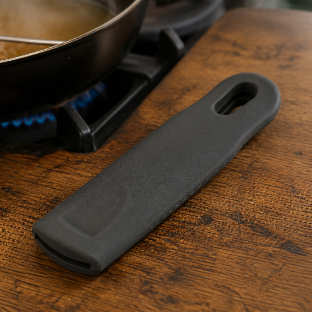 Commercial silicone pan handle for 200-240mm pans in black