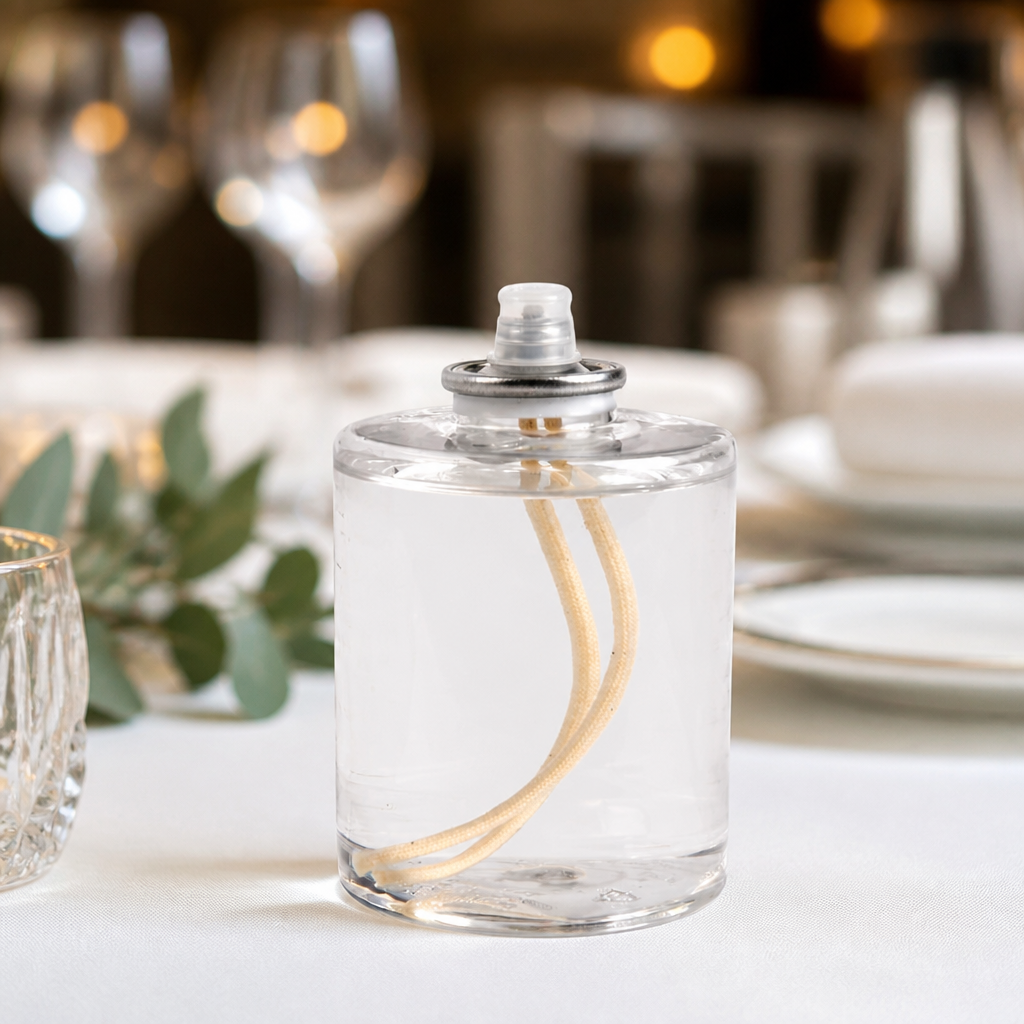 36 Pack Liquid Wax Table Candles for safe indoor use