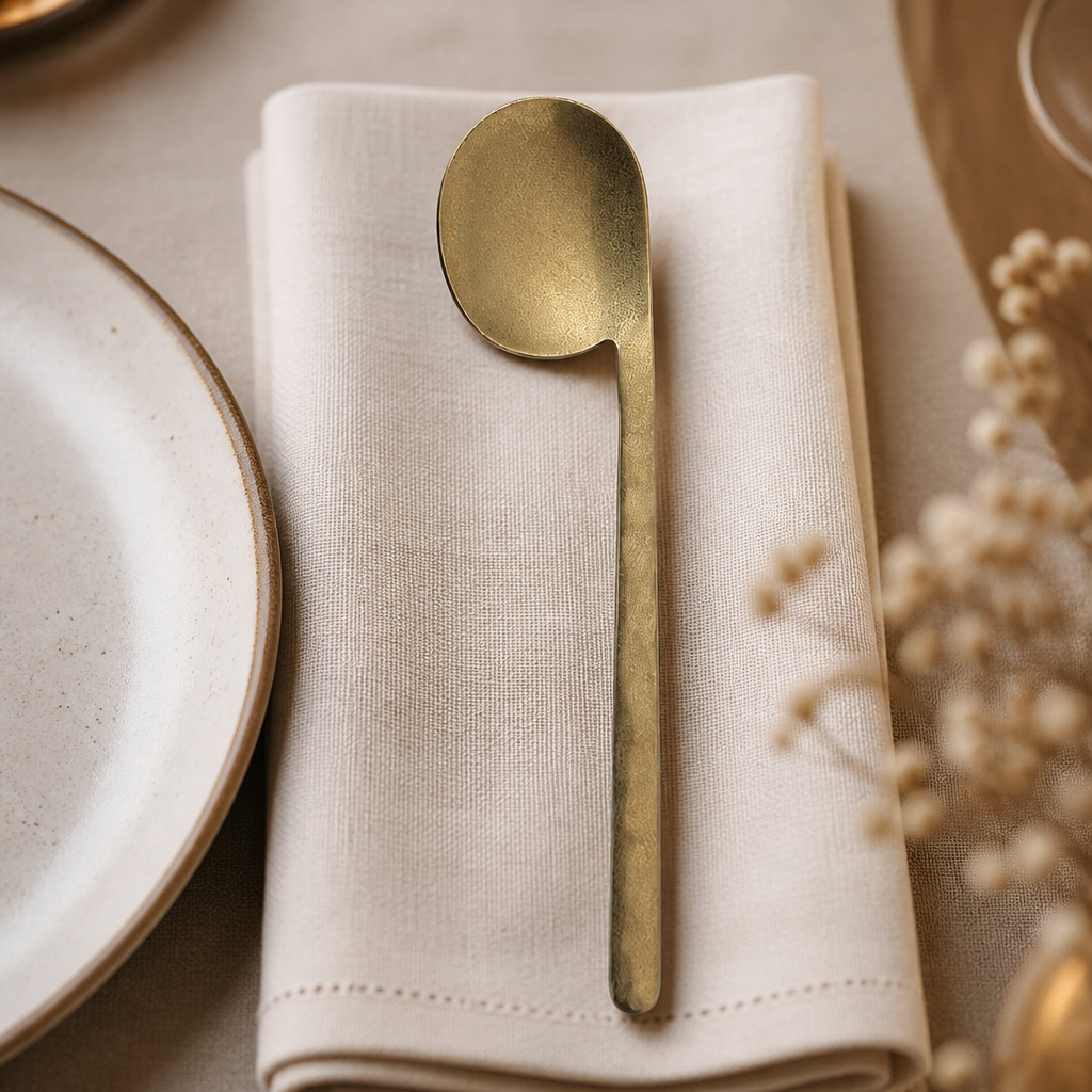 Vintage Gold Side Spoons Set of 12 for commercial use